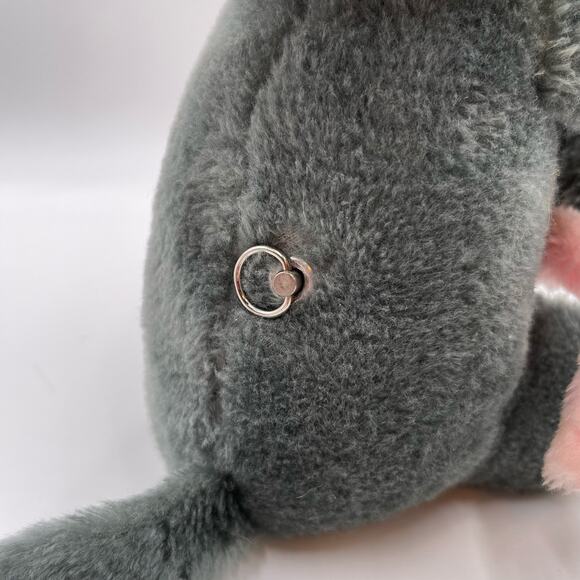 Vintage Musical Gray Momma Mouse Holding Baby Wind Up Lullabye Korea Plush - Picture 7 of 12